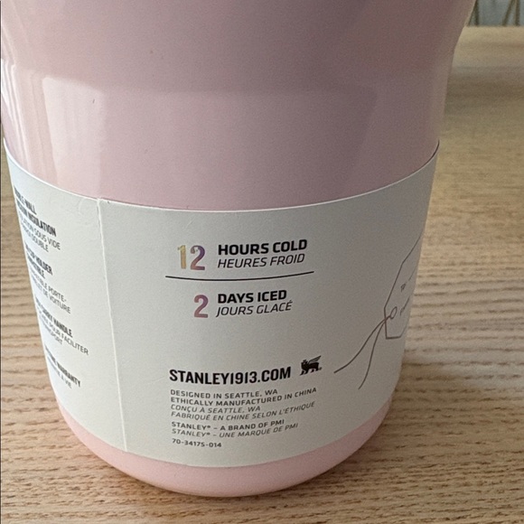 Stanley Light Pink Thermos with Handle - Picture 7 of 8